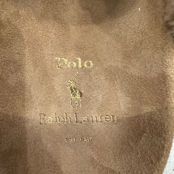 POLO RALPH LAUREN Turbach Shearling-Lined Suede Clog Size 10.5D - Picture 6 of 9